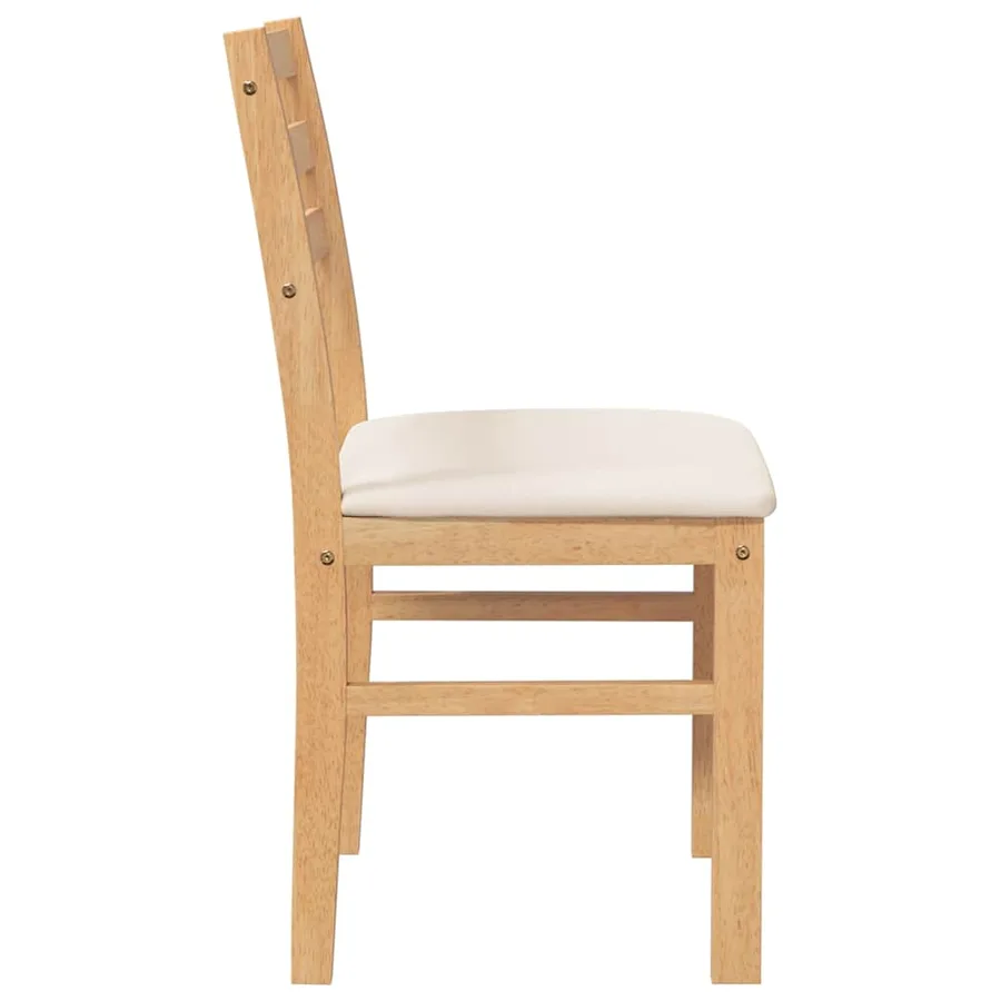 Chaises à manger coussins 2 pcs bois massif caoutchouc - 6