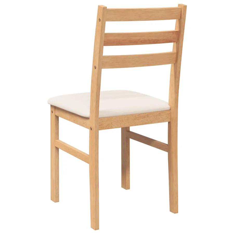 Chaises à manger coussins 2 pcs bois massif caoutchouc - 7