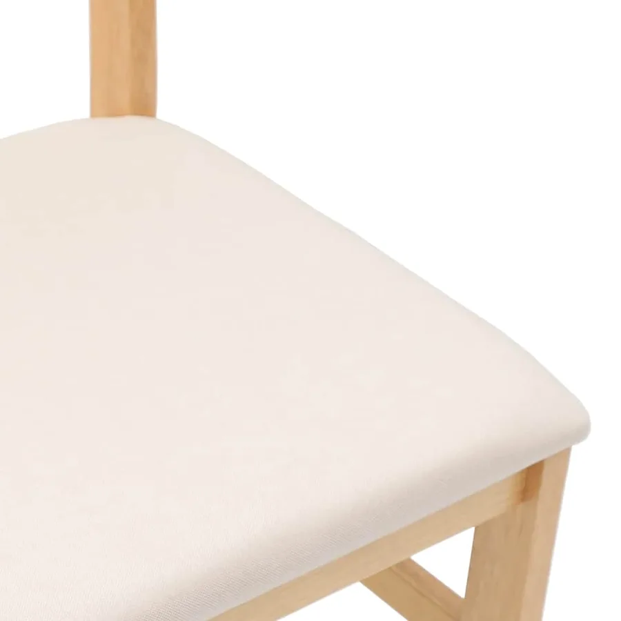 Chaises à manger coussins 2 pcs bois massif caoutchouc - 8