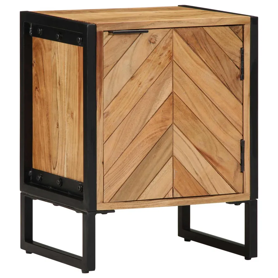 Table de chevet Marron 40 x 30 x 50 cm - 4