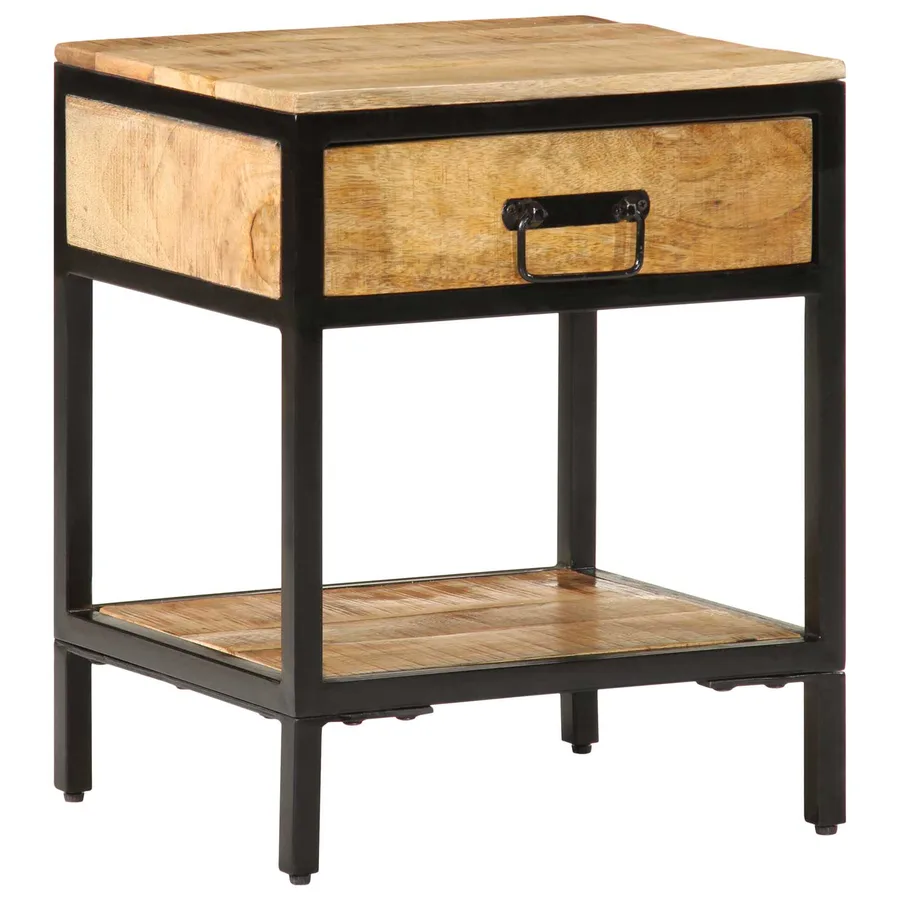 Table de chevet avec tiroir Marron 40 x 35 x 50 cm - 3
