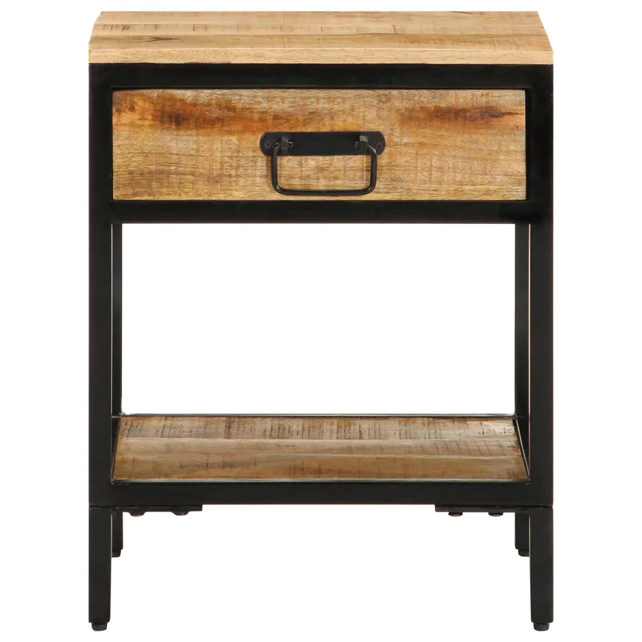 Table de chevet avec tiroir Marron 40 x 35 x 50 cm - 5