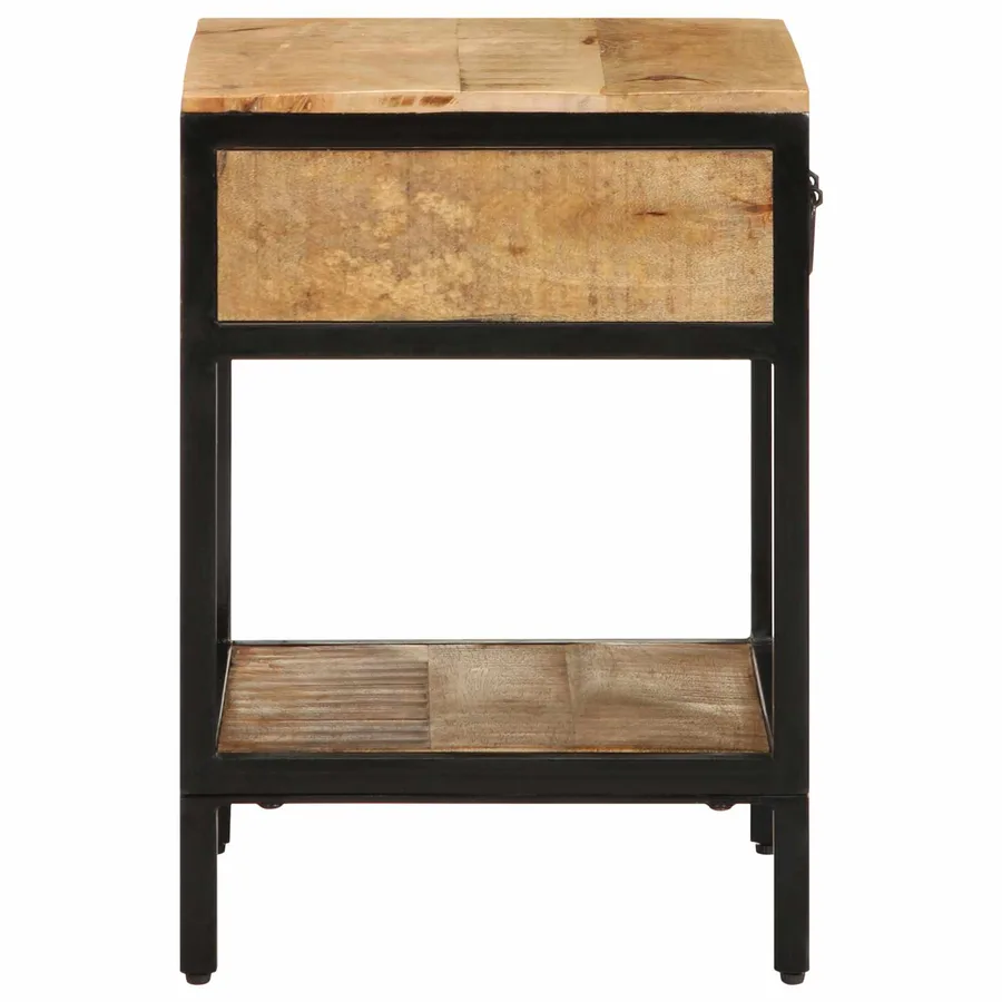 Table de chevet avec tiroir Marron 40 x 35 x 50 cm - 6