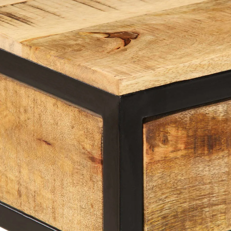 Table de chevet avec tiroir Marron 40 x 35 x 50 cm - 8