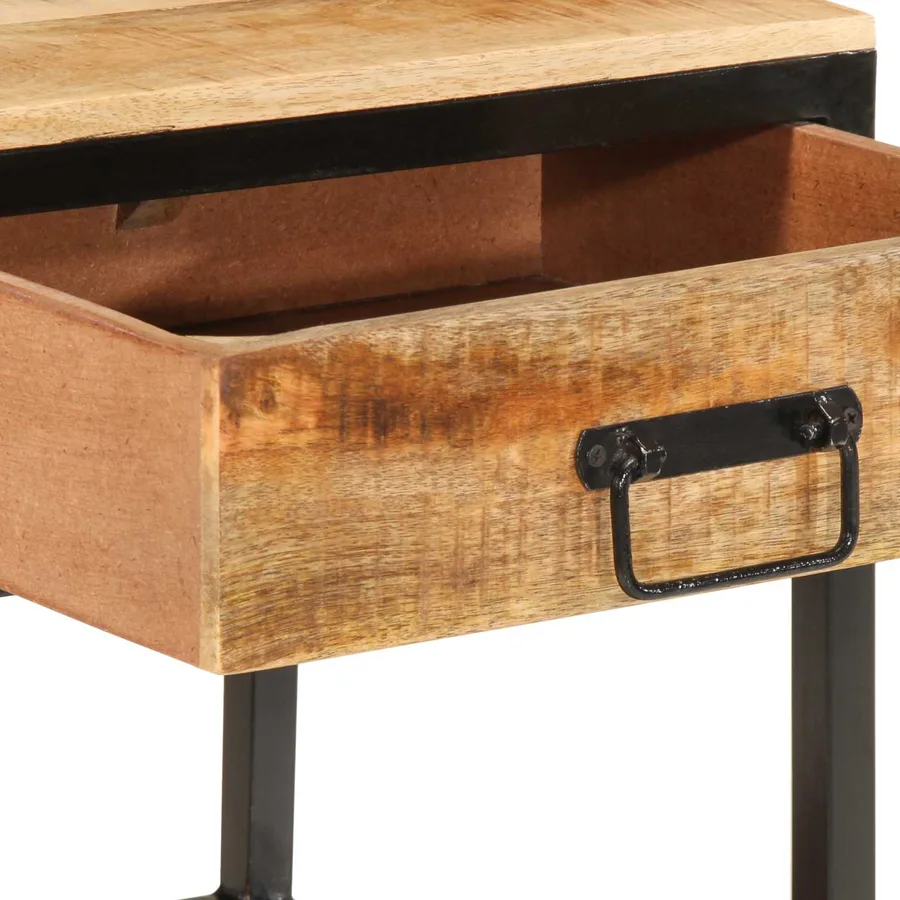 Table de chevet avec tiroir Marron 40 x 35 x 50 cm - 9