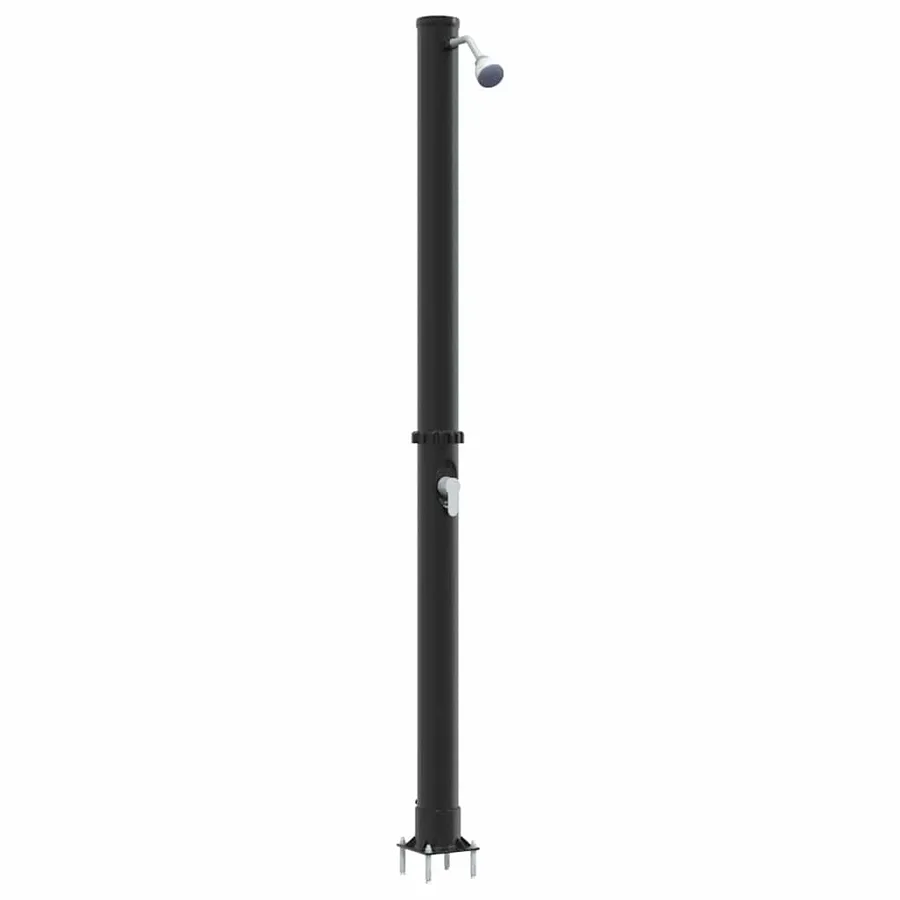 Douche solaire extérieure Noir 217 cm PVC et Aluminium - 2