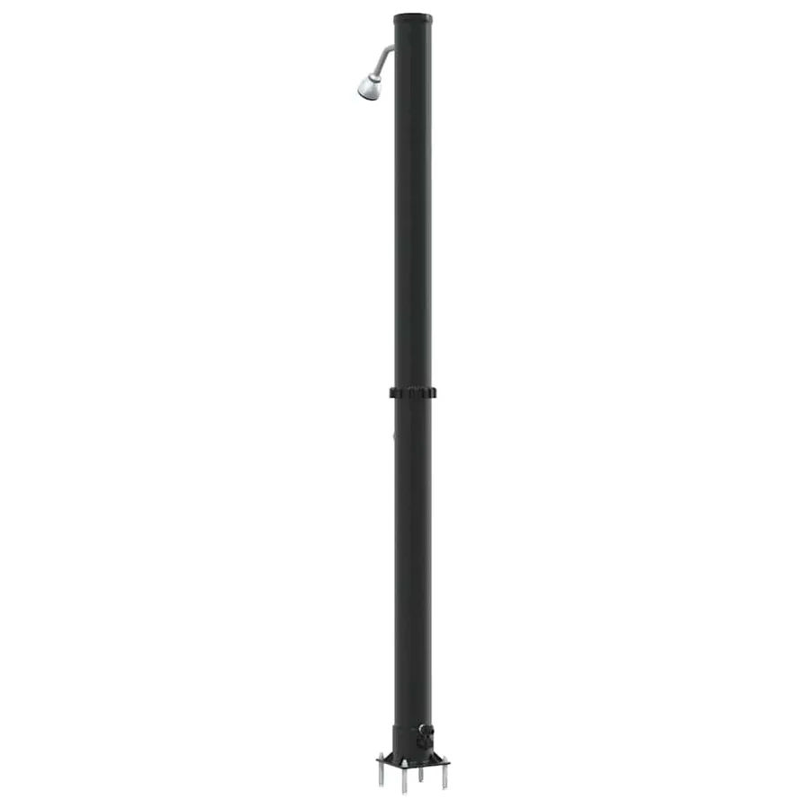 Douche solaire extérieure Noir 217 cm PVC et Aluminium - 7