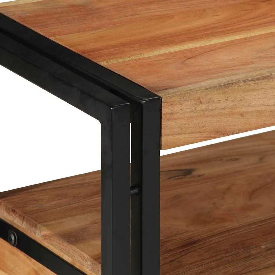Table console Marron 120 x 33 x 75 cm Bois d'Acacia Massif - 8
