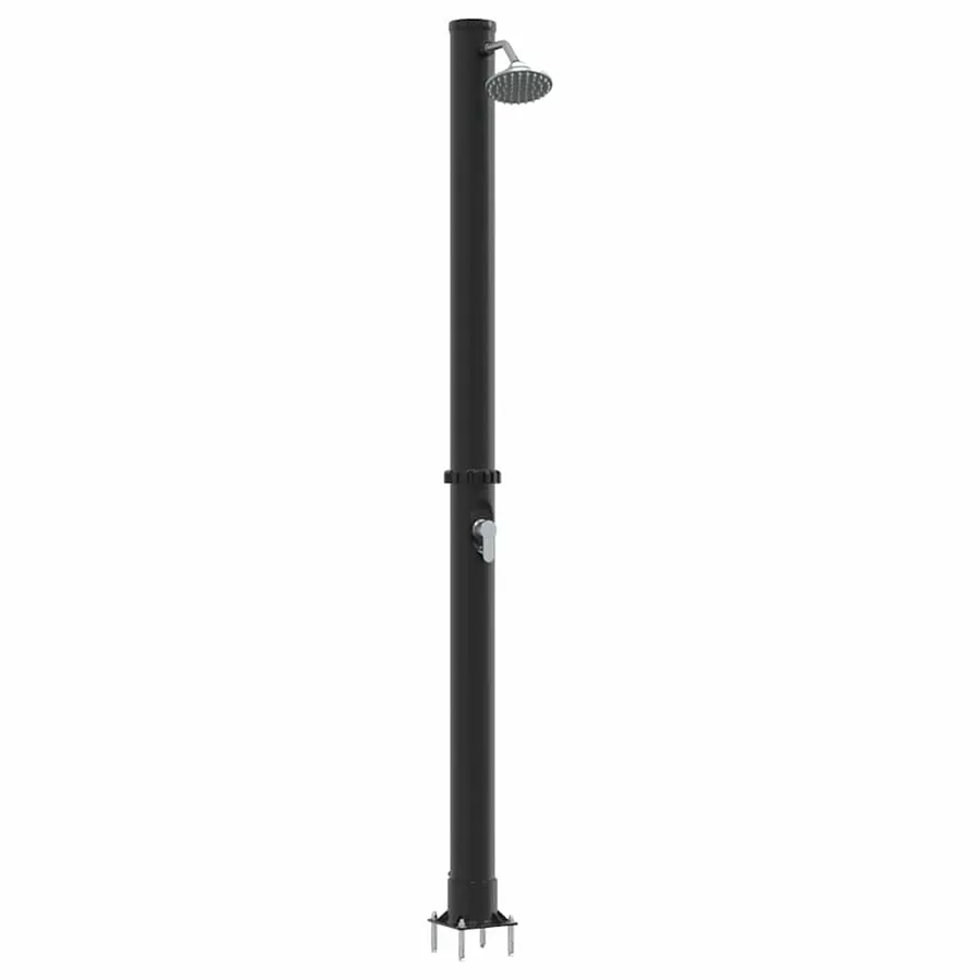 Douche solaire extérieure Noir 217 cm PVC et Aluminium - 2
