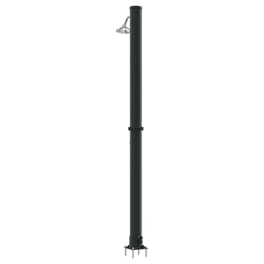Douche solaire extérieure Noir 217 cm PVC et Aluminium - 7