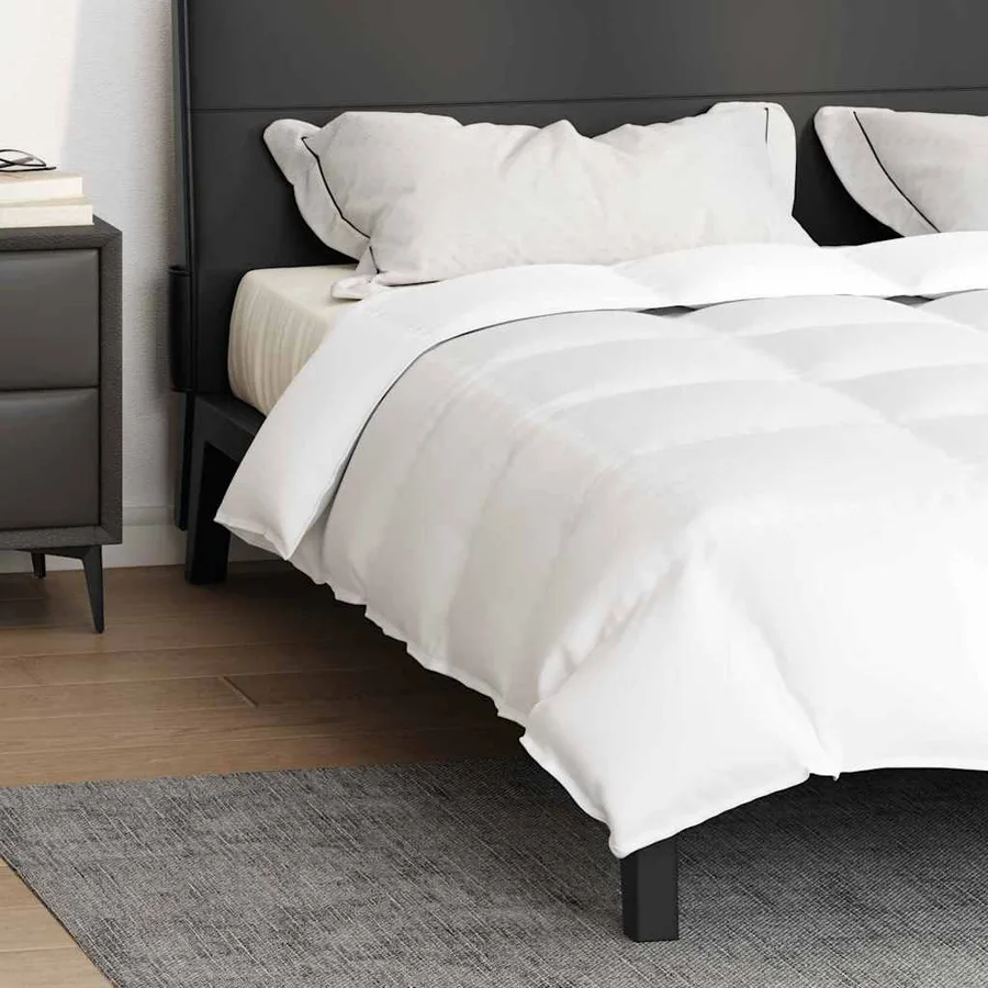 Duvet d'été simple Blanc 240 x 220 cm Plume - 5