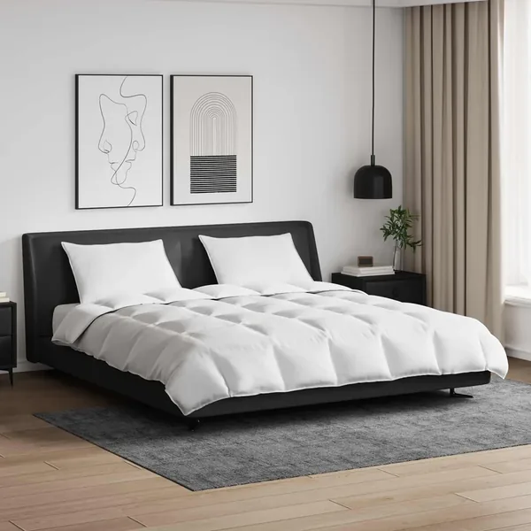 Ensemble de Duvet avec oreiller 3 pcs Blanc Plume de canard