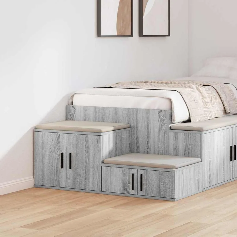 Armoire de rangement 2 pcs Gris Sonoma 103 x 41 x 40 cm