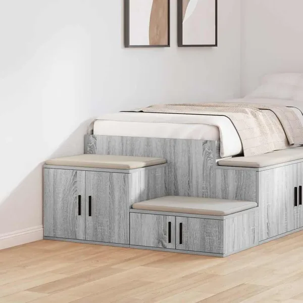 Armoire de rangement 2 pcs Gris Sonoma 103 x 41 x 40 cm