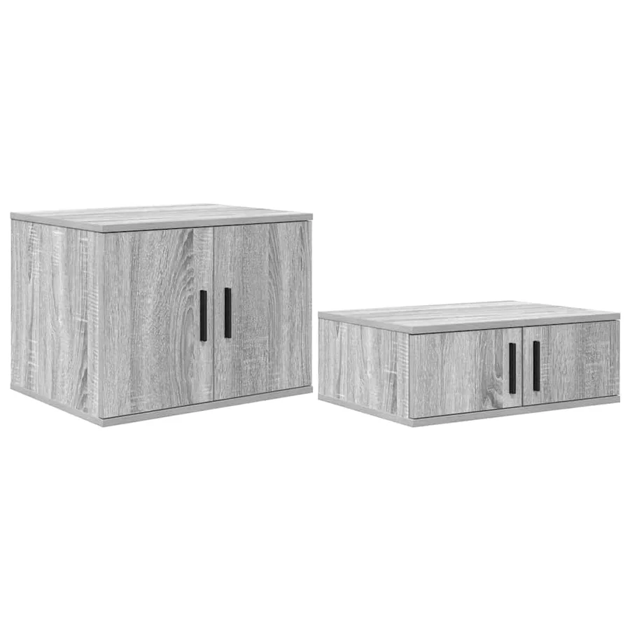 Armoire de rangement 2 pcs Gris Sonoma 103 x 41 x 40 cm - 2