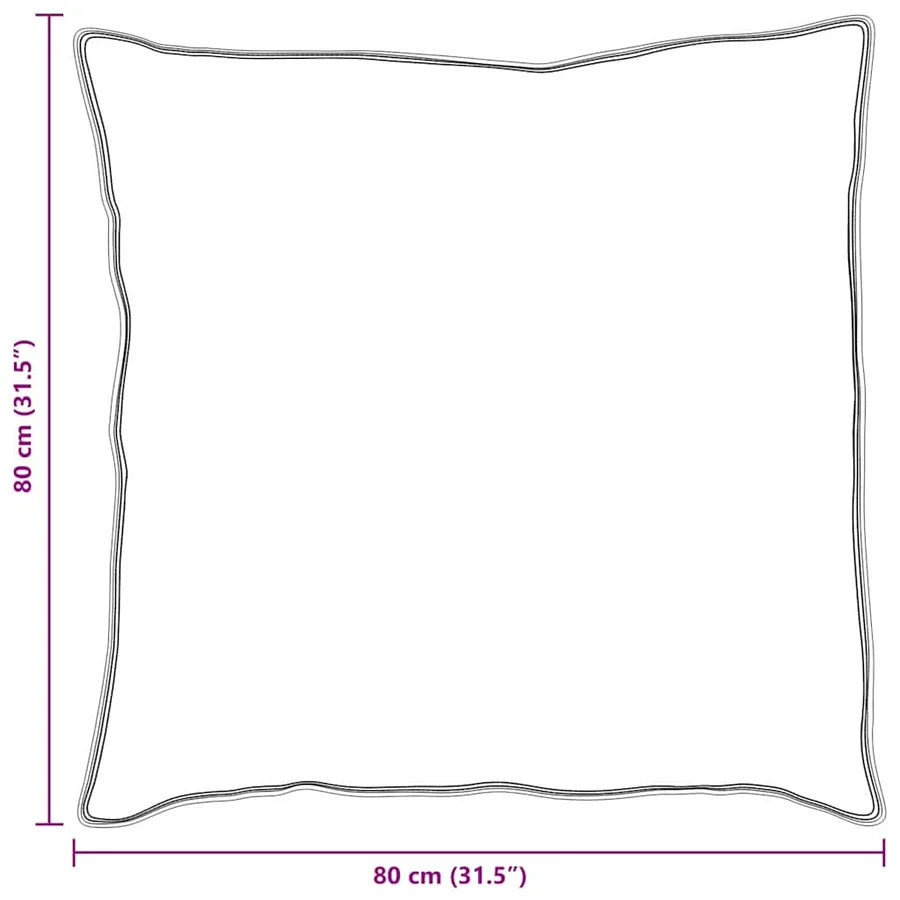 Oreiller avec oreiller Blanc 80 x 80 cm Plume - 9