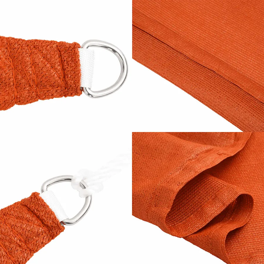 Voile d'ombrage 160 g/m² triangulaire orange 3x4x4 m PEHD - 7