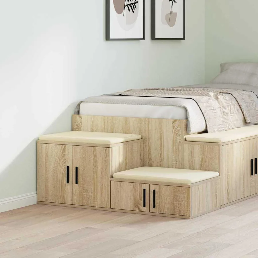 Armoire de rangement 2 pcs Chêne Sonoma 118 x 41 x 40 cm
