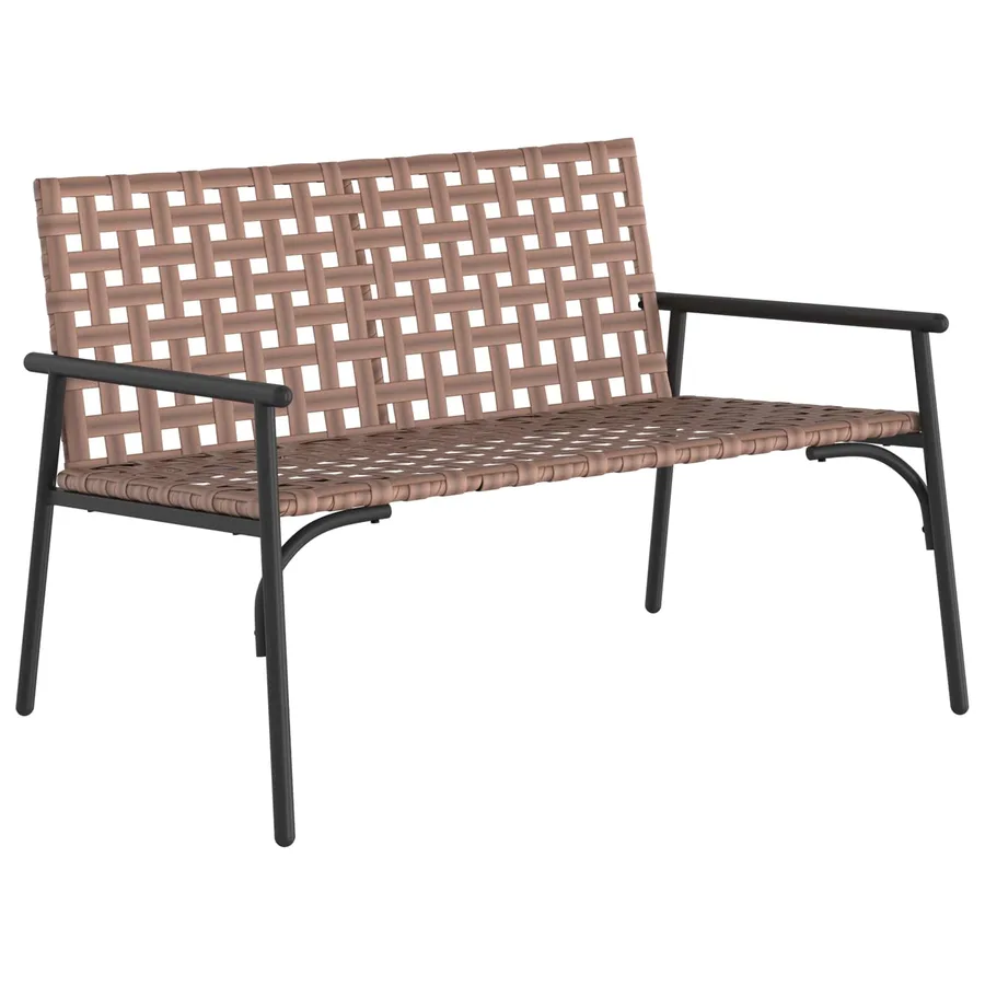 Chaise de jardin Marron 110,5 x 79 x 75,5 cm polyrotin - 2