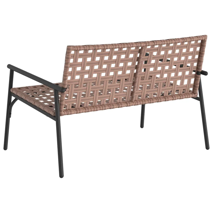 Chaise de jardin Marron 110,5 x 79 x 75,5 cm polyrotin - 6