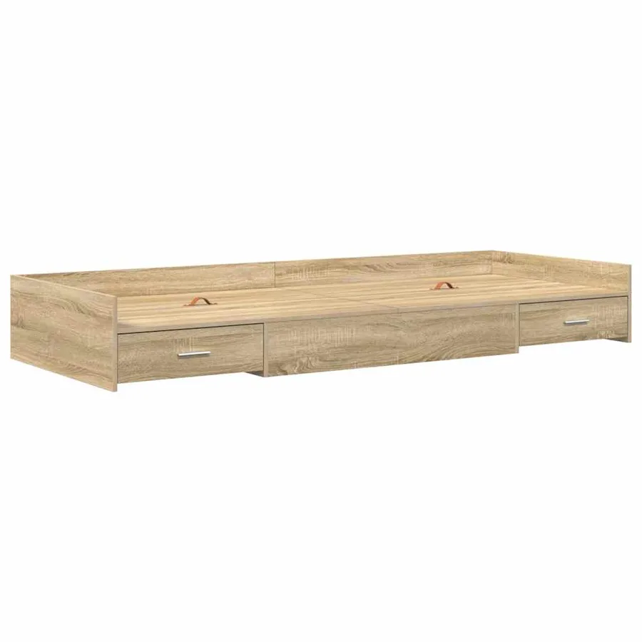 Cadre de lit Chêne Sonoma 90 x 190 cm Bois d'ingénierie - 4