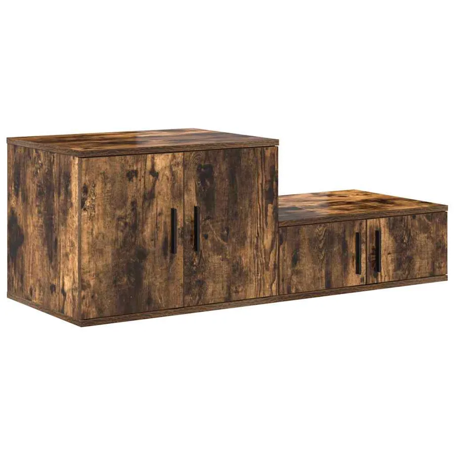 Armoire de rangement 2 pcs Chêne fumé 118 x 41 x 40 cm - 5