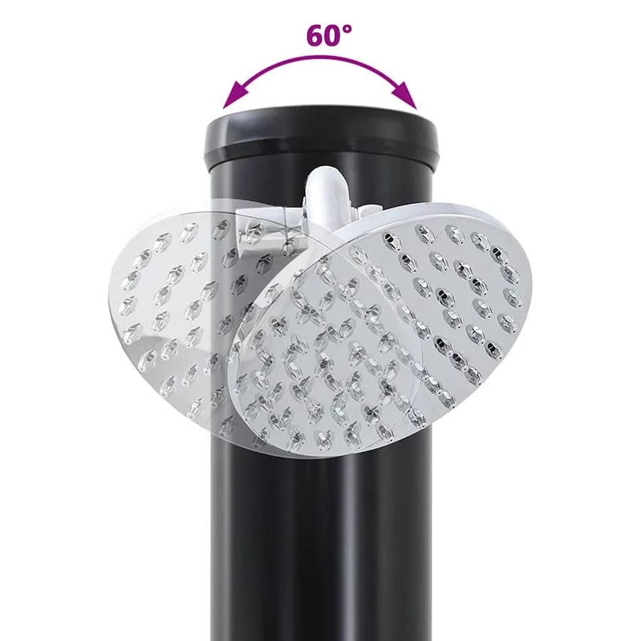 Douche solaire extérieure Noir 217 cm PVC et Aluminium - 10