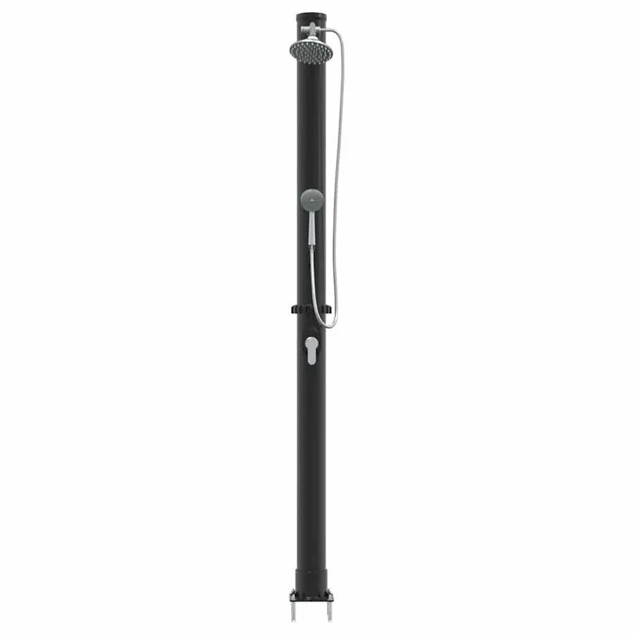 Douche solaire extérieure Noir 217 cm PVC et Aluminium - 2