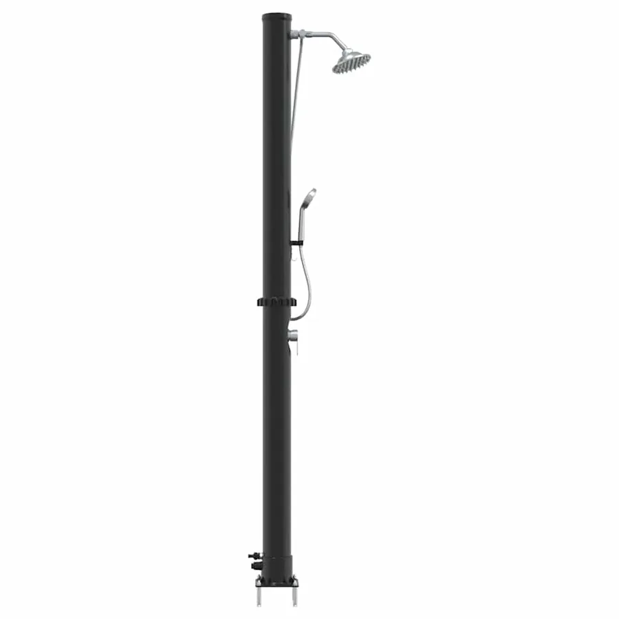 Douche solaire extérieure Noir 217 cm PVC et Aluminium - 5