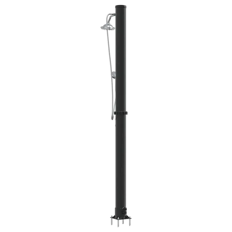 Douche solaire extérieure Noir 217 cm PVC et Aluminium - 6