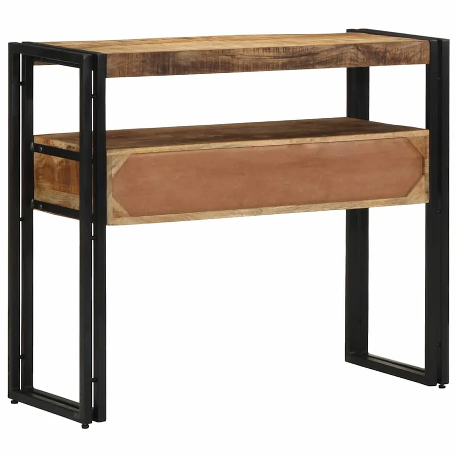 Table console Marron 90 x 33 x 75 cm Bois de mangue massif - 7