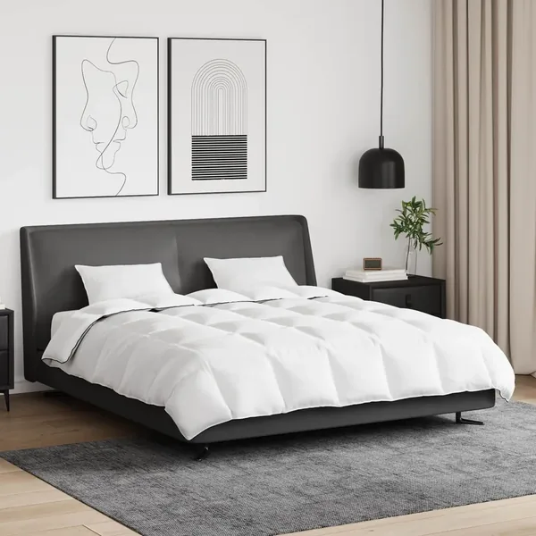 Duvet d'hiver avec oreiller 3 pcs Blanc Plume de canard