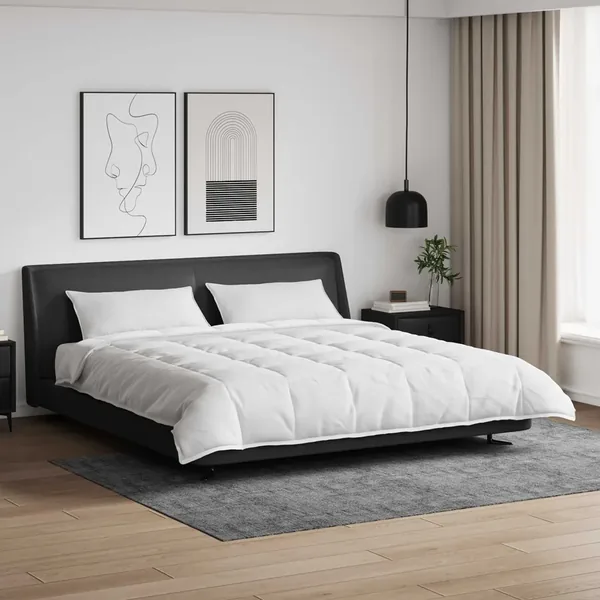 Ensemble de Duvet avec oreiller 3 pcs Blanc Plume de canard