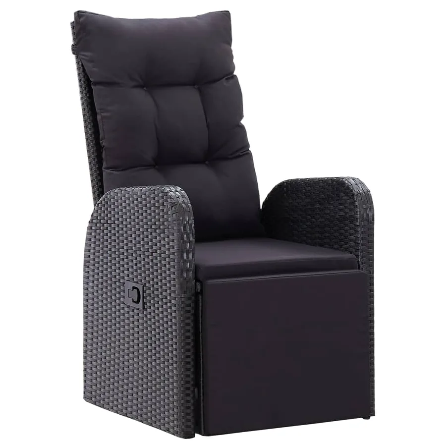 Chaises de jardin inclinables coussins lot de 2 Résine tressée - 3