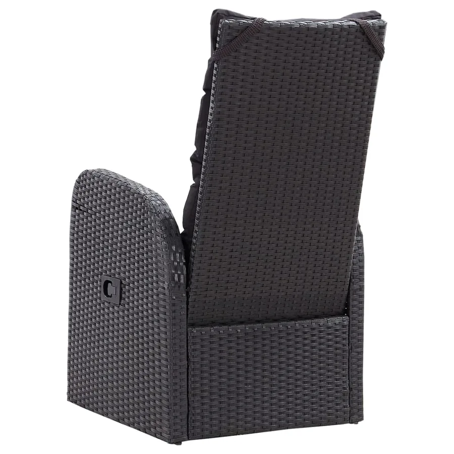 Chaises de jardin inclinables coussins lot de 2 Résine tressée - 8
