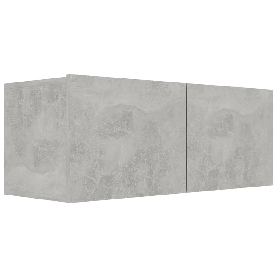 Ensemble de meubles TV 6 pcs Gris béton Bois d'ingénierie - 7