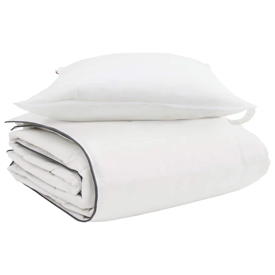 Duvet d'hiver avec oreiller 2 pcs Blanc Plume de canard - 2