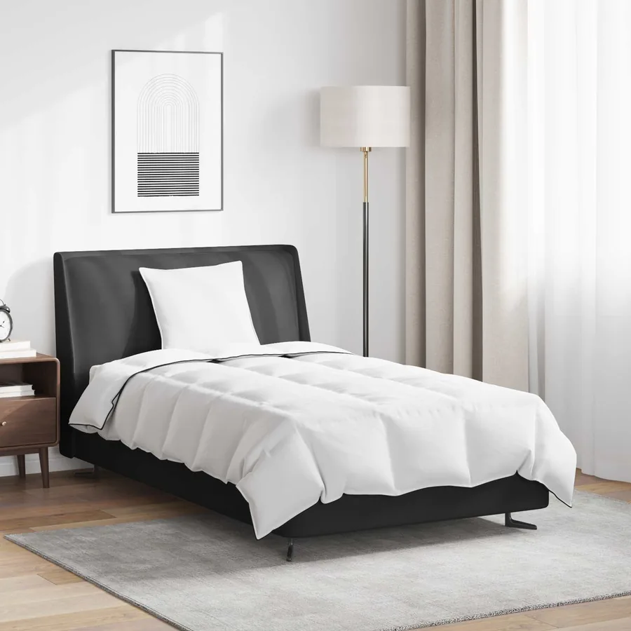 Duvet d'hiver avec oreiller 2 pcs Blanc Plume de canard