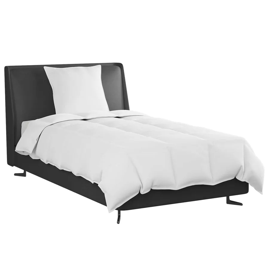Duvet d'été simple avec oreiller 2 pcs Blanc Plume de canard - 3