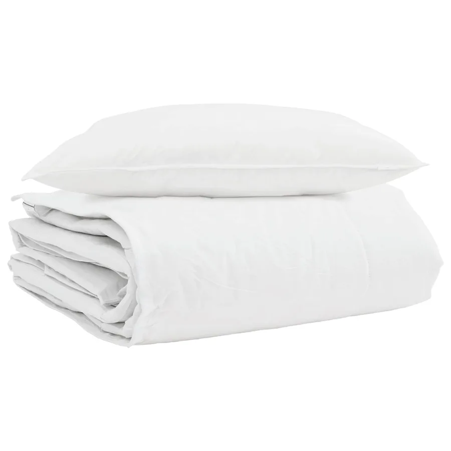 Duvet d'hiver avec oreiller 2 pcs Blanc Plume de canard - 2