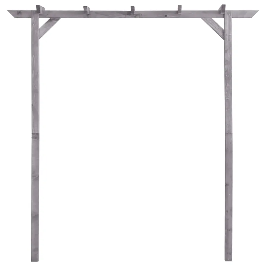 Pergola de jardin Gris 200x40x205 cm Bois de pin imprégné - 2