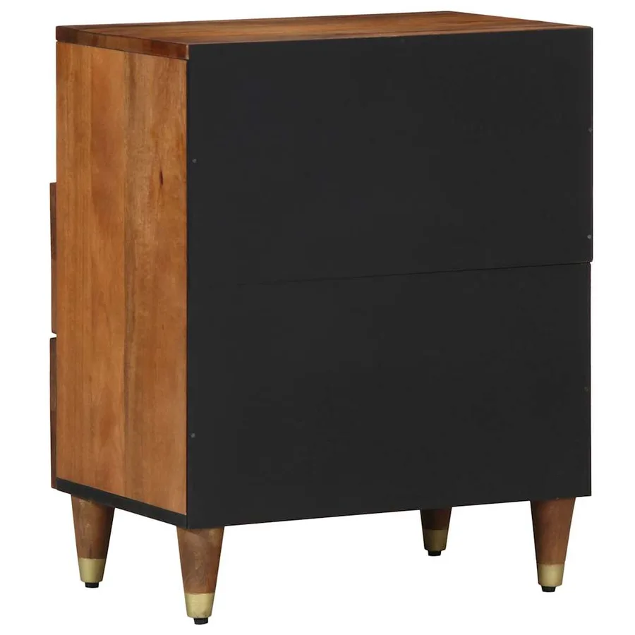Cabinet de chevet avec tiroir Marron miel 50 x 33 x 62 cm - 5