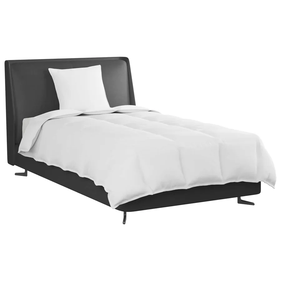 Duvet 2-en-1 avec oreiller 2 pcs Blanc Plume de canard - 3