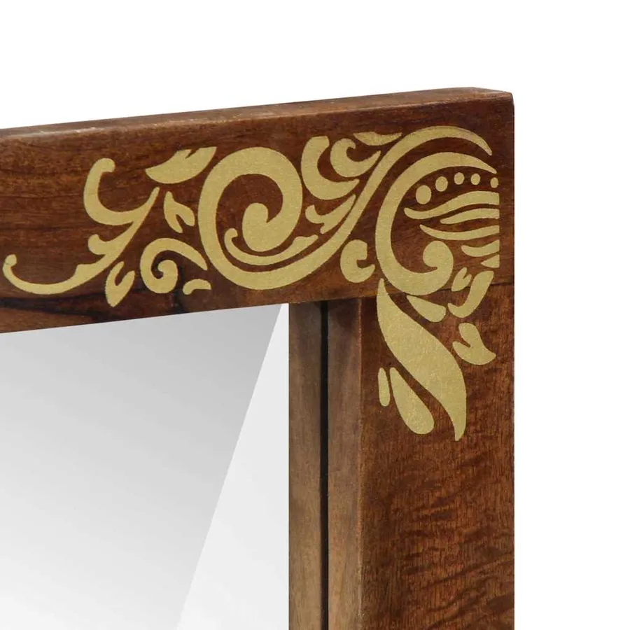 Miroir de salle de bain Marron miel 70 x 50 x 2,5 cm - 4
