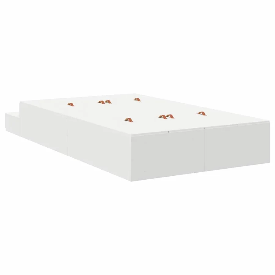 Cadre de lit avec rangement Blanc 120 cm Bois d'ingénierie - 10