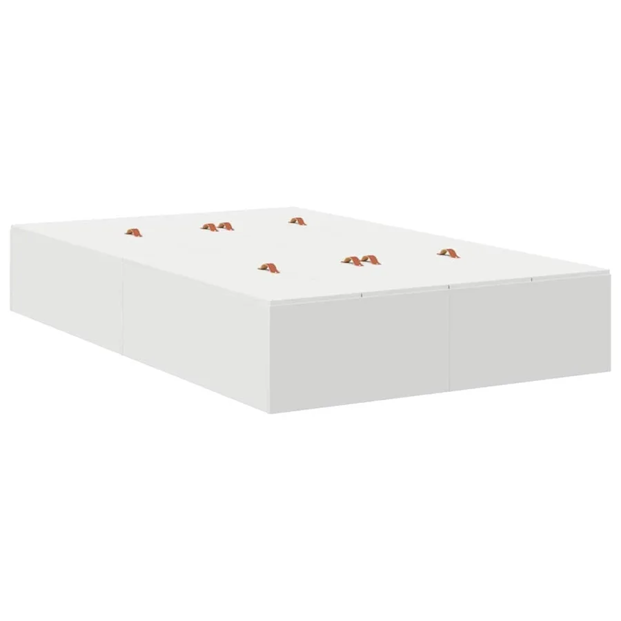 Cadre de lit avec rangement Blanc 120 cm Bois d'ingénierie - 7