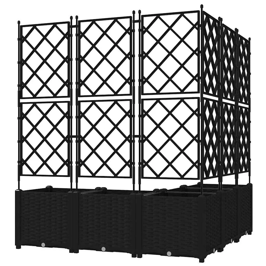 Cache-pot de jardin 5 pc Noir 120 x 120 x 143 cm PP - 6