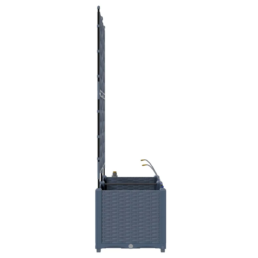 Cache-pot de jardin 2 pc Gris 80 x 40 x 142 cm PP - 5