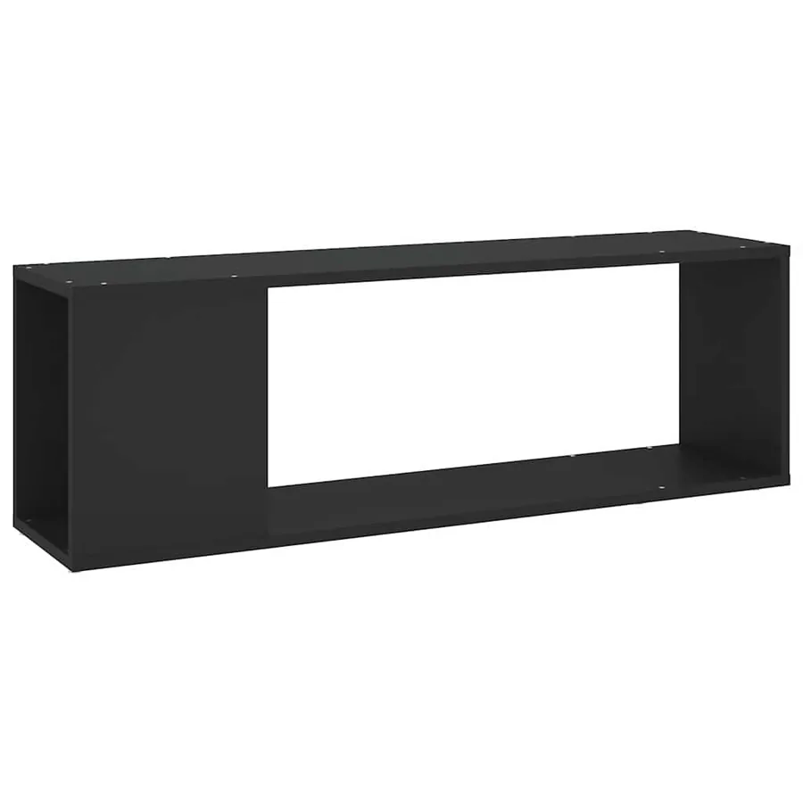 Meuble TV Noir 100x24x32 cm Bois d'ingénierie - 2