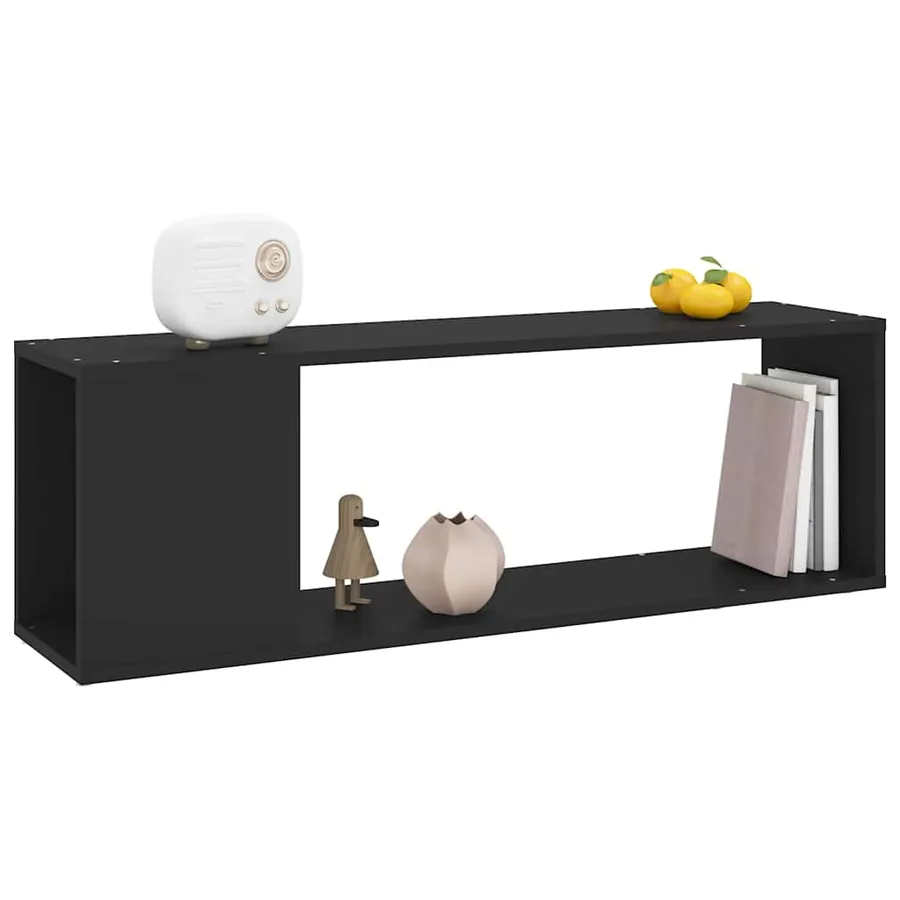 Meuble TV Noir 100x24x32 cm Bois d'ingénierie - 6